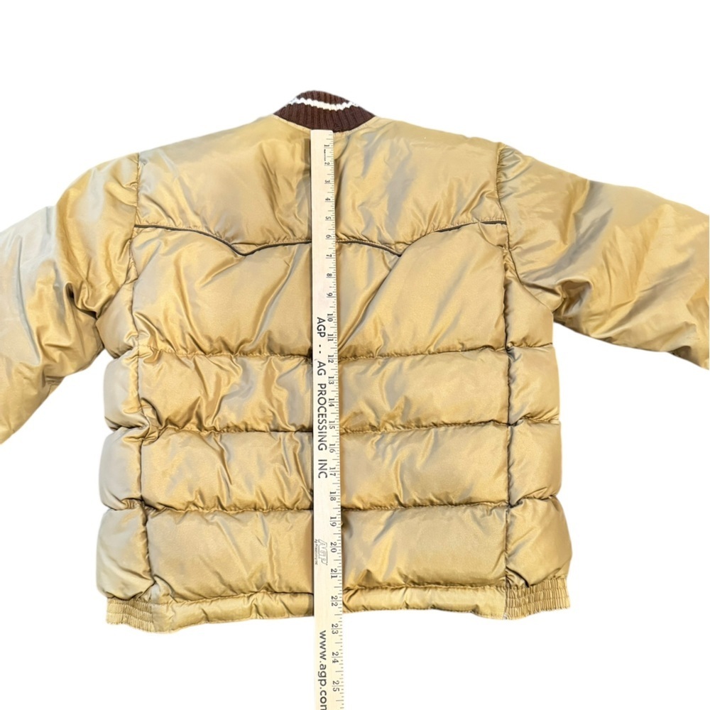 Vintage Comfy Down Puffer Jacket – Men’s Small – Golden Olive – USA Made - Picture 5 of 11